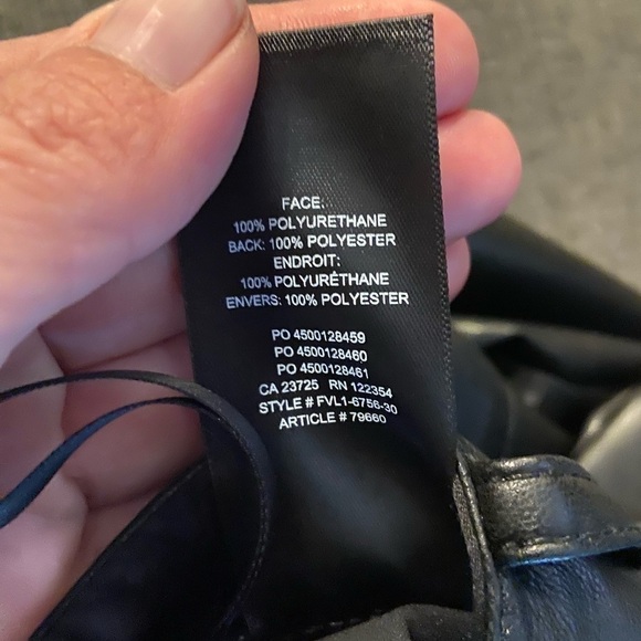 Aritzia Babaton Command Cropped Vegan Leather Pants Sz 10 Mid Rise Black - Picture 12 of 14